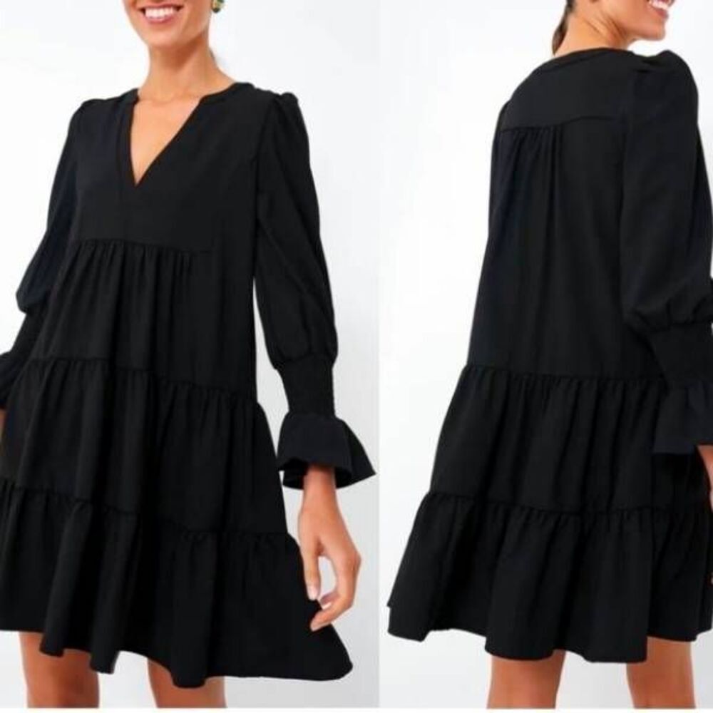 Tuckernuck Pomander Place Kenzo Crepe Dress Black sz Large